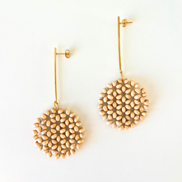 Pendientes Caelia Arena artesanales eventos bodas comuniones graduaciones  Hanalima